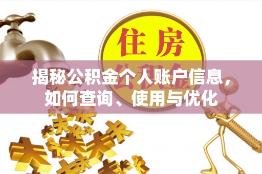 阳江揭秘公积金个人账户信息，如何查询、使用与优化