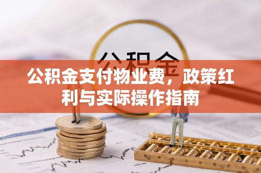阳江公积金支付物业费，政策红利与实际操作指南