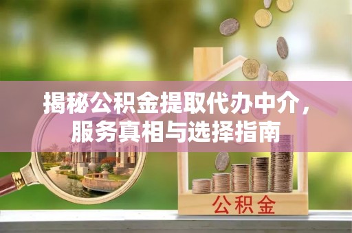 阳江揭秘公积金提取代办中介，服务真相与选择指南